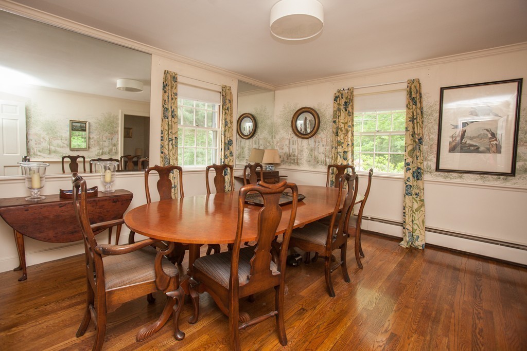 14 Dover Road Dover, MA 02030 - Photo 8 of 20 a view of a dining room with furniture window and wooden floor