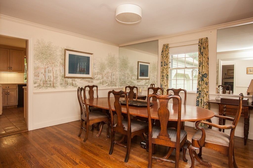 14 Dover Road Dover, MA 02030 - Photo 10 of 20 a view of a dining room with furniture and wooden floor