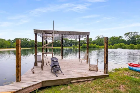 a view of a lake from a living room