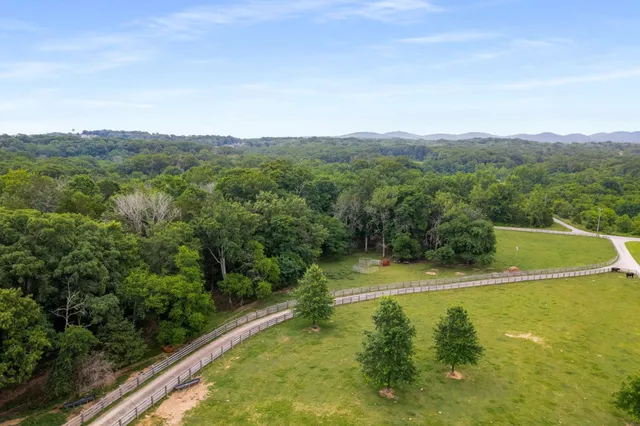 a view of a swimming pool with a yard