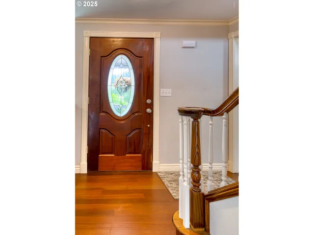 a front view of a house with entryway