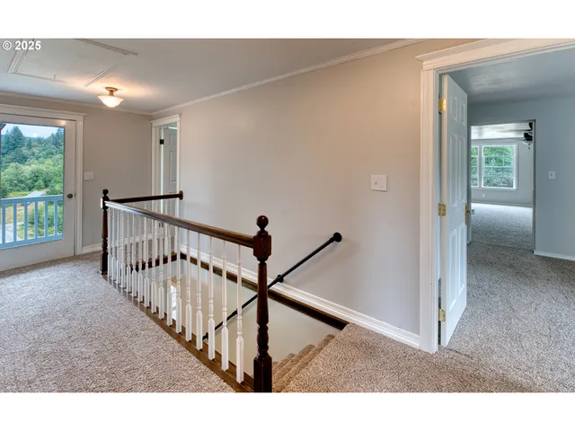 a view interior of a house with wooden floor