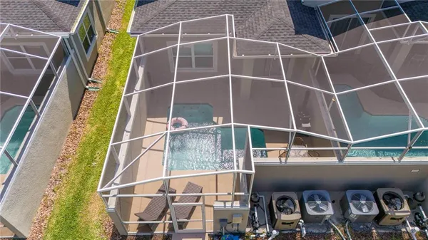 a view of workspace with flat screen tv