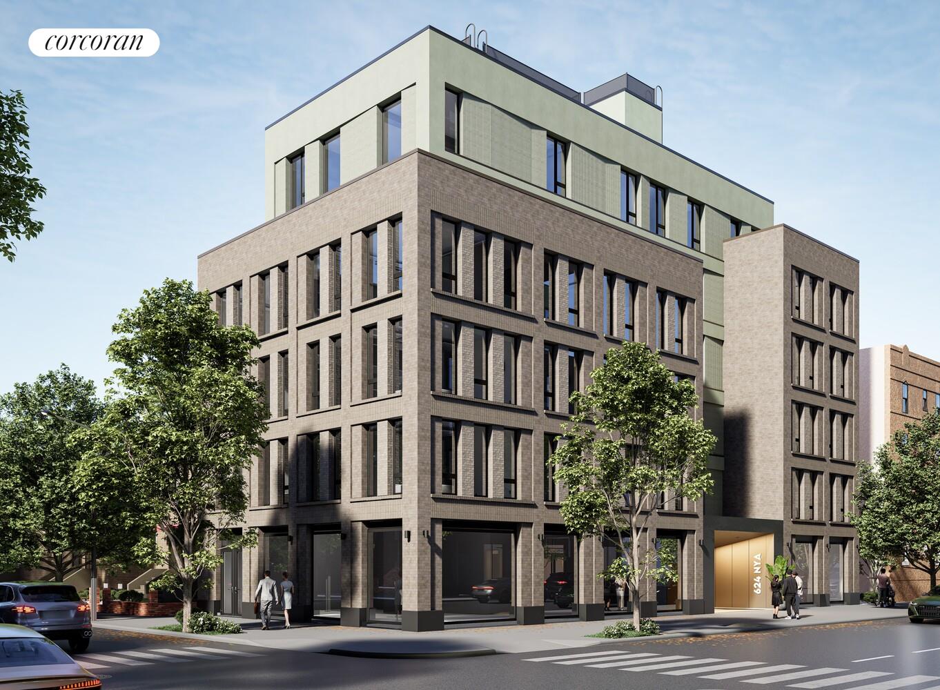 624 New York Avenue, Unit 2A Brooklyn, NY 11225 - Photo 8 of 14 a front view of a building with lot of windows