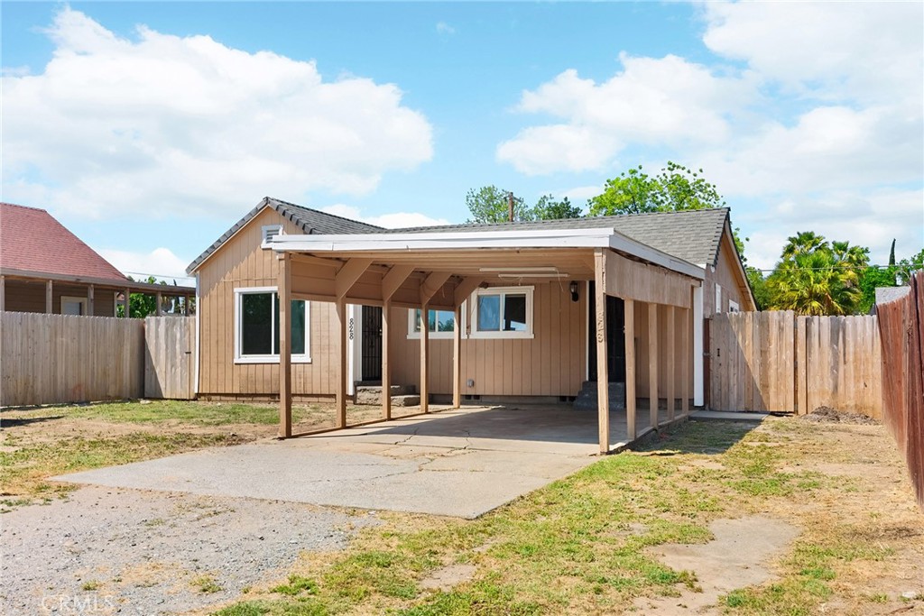 a backyard of a house