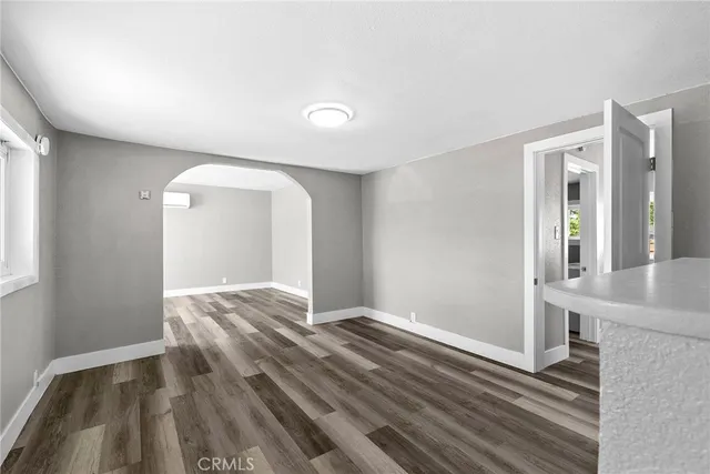 a view of wooden door