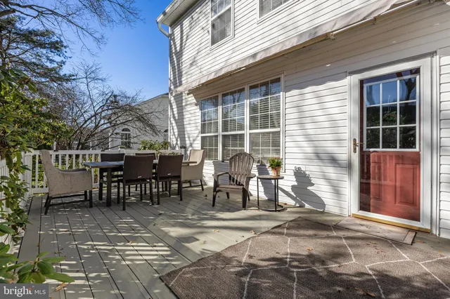 a front view of a house with patio