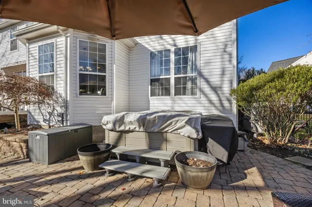 a aerial view of a house with garden