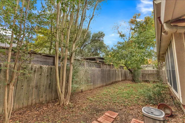 a backyard of a house