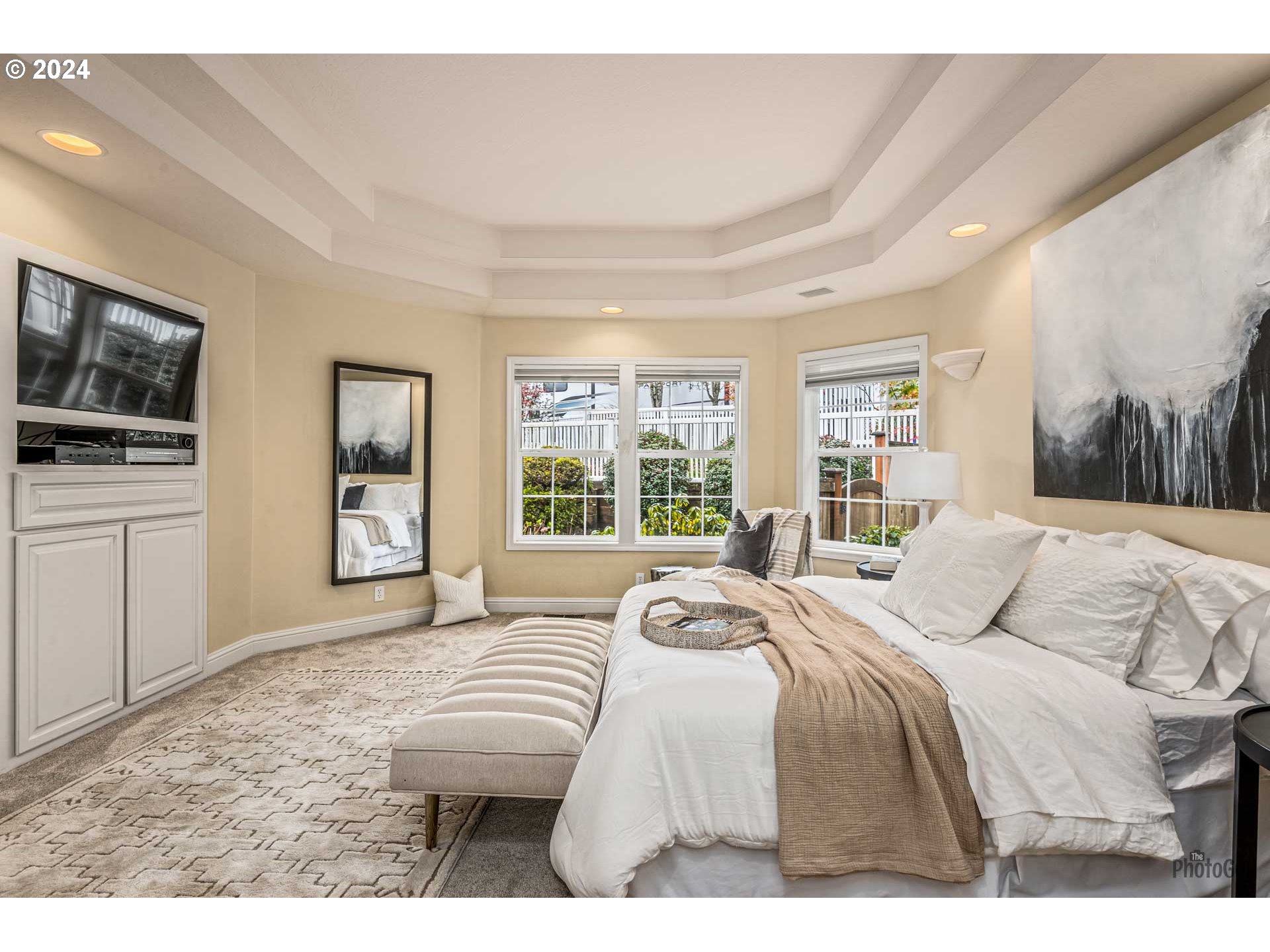 2054 Morning View Drive Eugene, OR 97405 - Photo 30 of 48 a bedroom with a bed and a view of living room