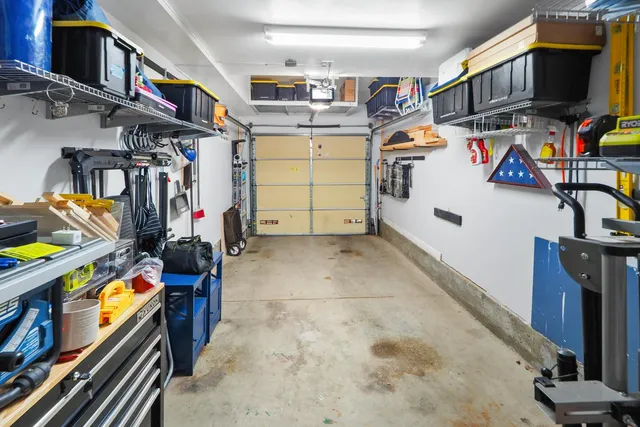 a view of a room with storage