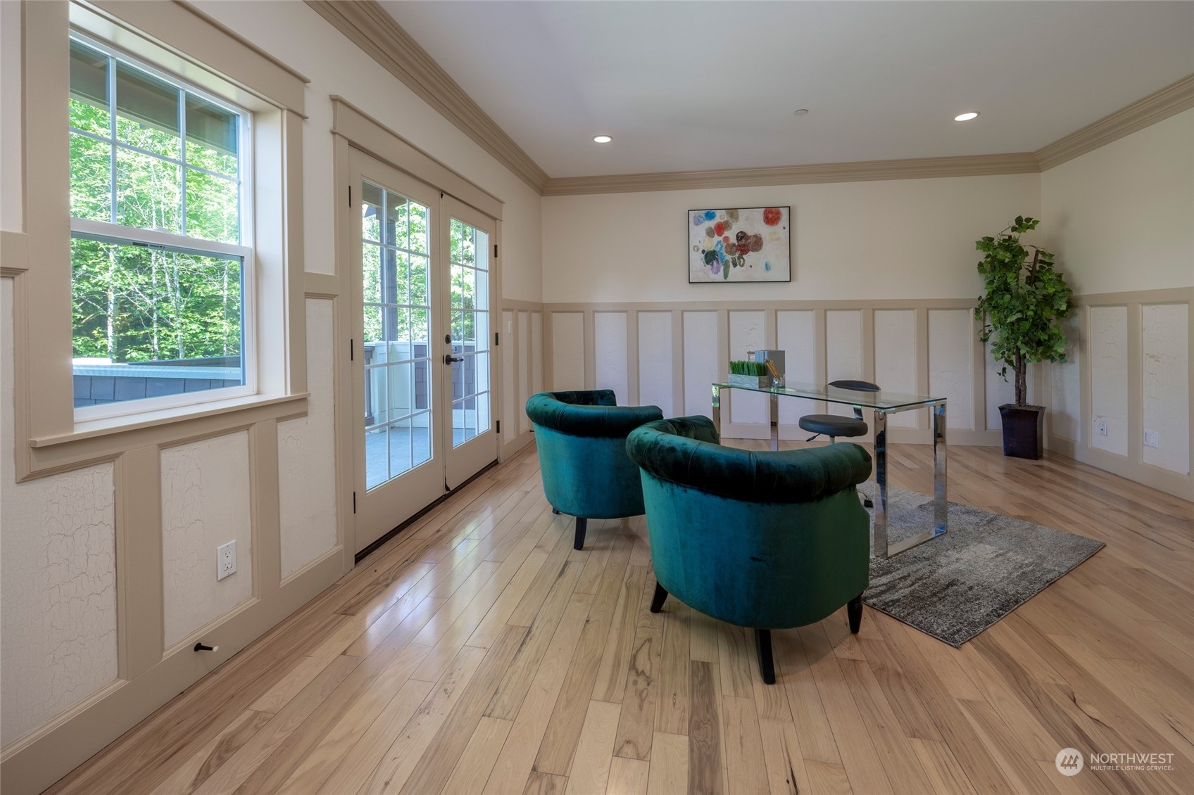25635 Southeast Old Black Nugget Road Issaquah, WA 98029 - Photo 29 of 39 a living room with furniture large window and wooden floor