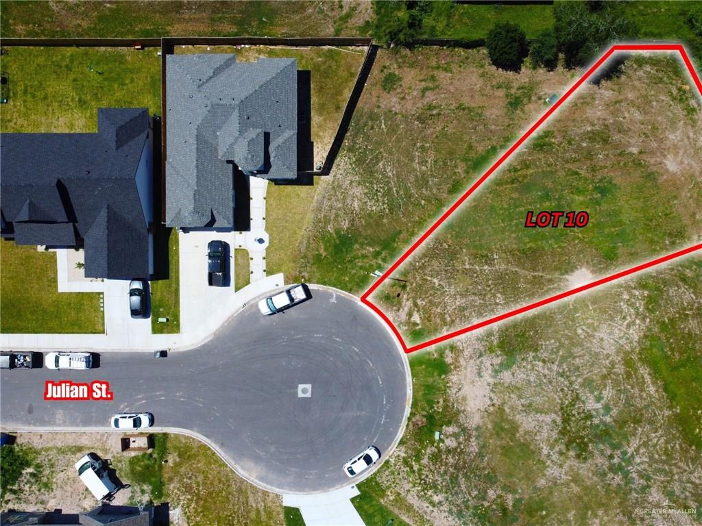 a bird view of a house