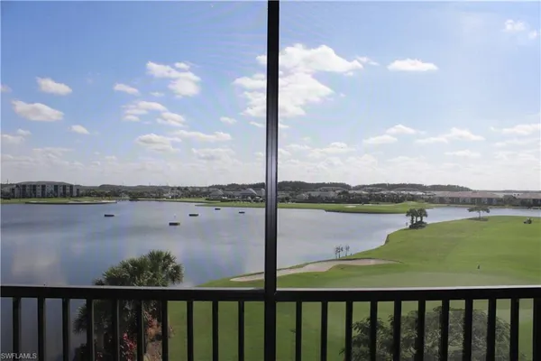 a view of lake from balcony