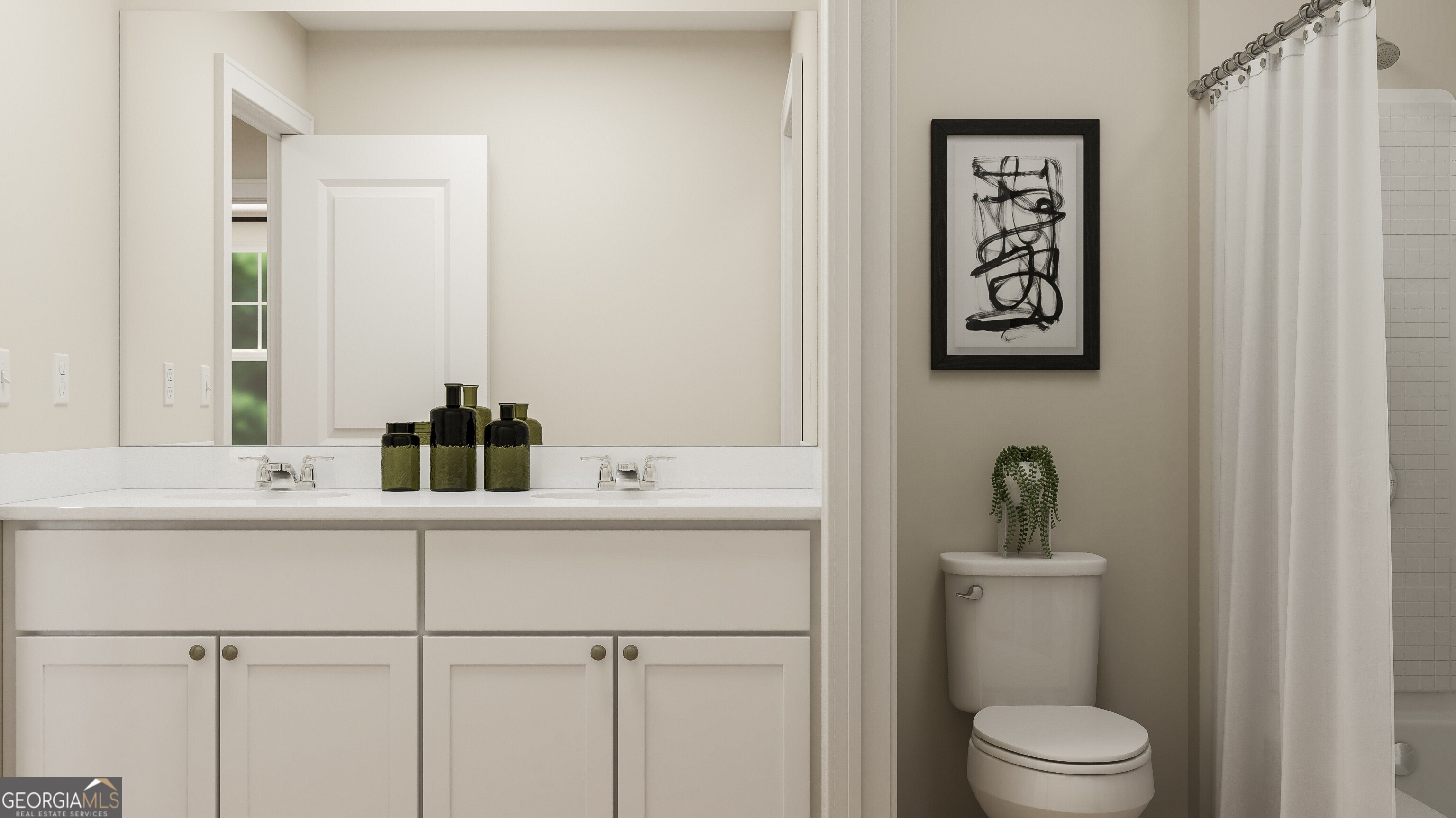 126 Rolling Mdw Way Warner Robins, GA 31088 - Photo 13 of 24 a bathroom with a sink a toilet and mirror
