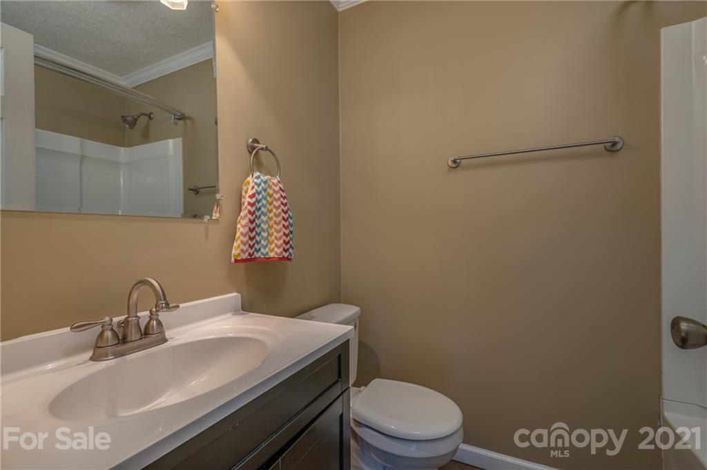 50 Owl Hollow Road Mill Spring, NC 28756 - Photo 34 of 45 a bathroom with a sink toilet and vanity