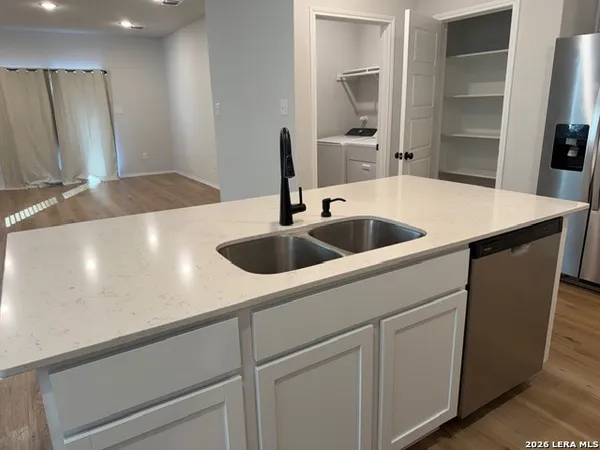 a close view of sink and tap