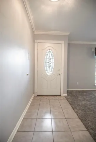 a view of a hallway with interior of the house