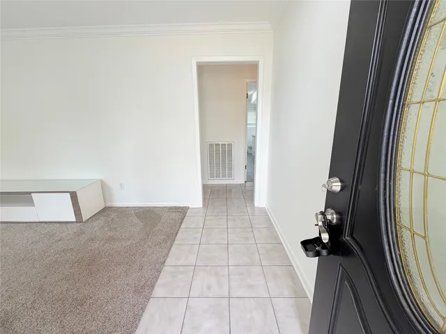 a view of a bedroom from window