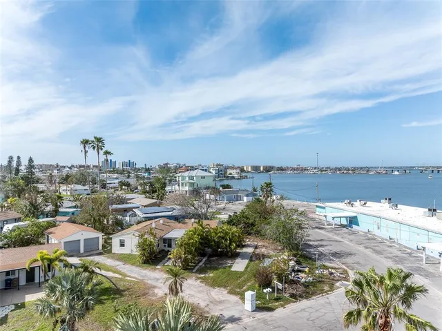 a view of a city with ocean view