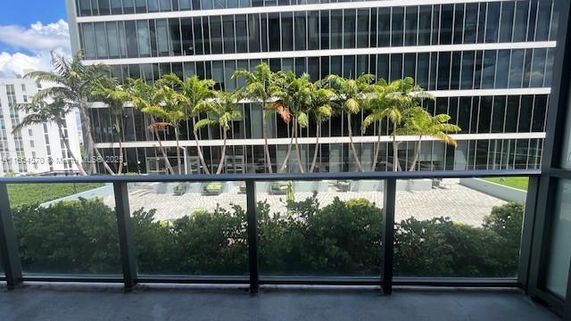 2960 Northeast 207th Street, Unit 607 Aventura, FL 33180 - Photo 10 of 11 a view of a balcony with a plant