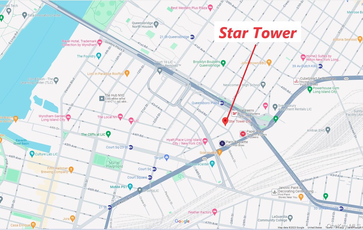 27-17 42nd Road, Unit 23C Queens, NY 11101 - Photo 13 of 14 Map of property with streets / nearby areas