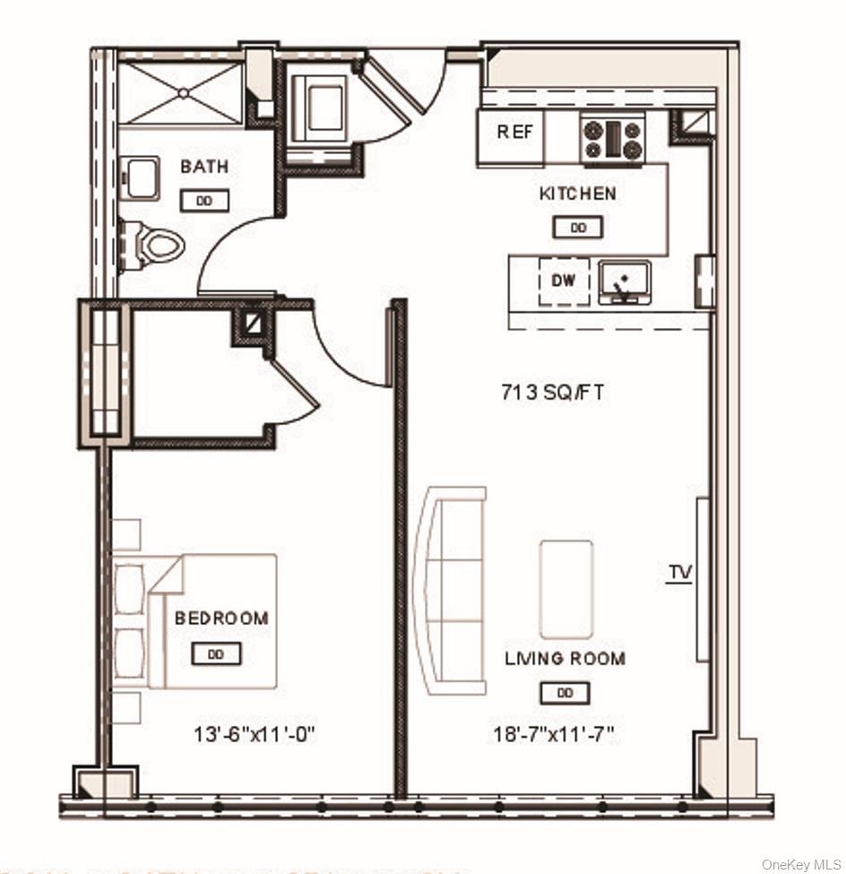 27-17 42nd Road, Unit 23C Queens, NY 11101 - Photo 14 of 14 View of floor plan / room layout
