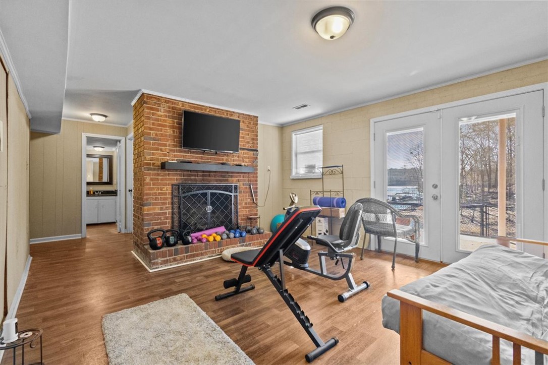 310 Trussel View Road Anderson, SC 29625 - Photo 25 of 35 Fitness room with wood burning fireplace