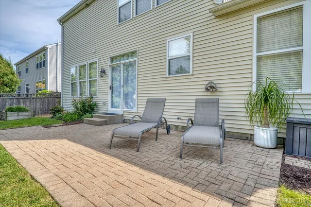 a view of a lake with a yard