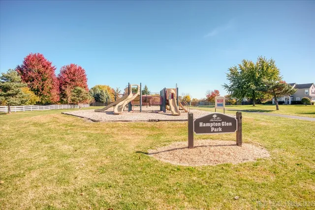 a view of a lake with a city