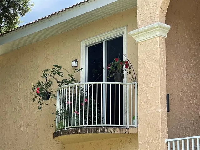 a view of a balcony