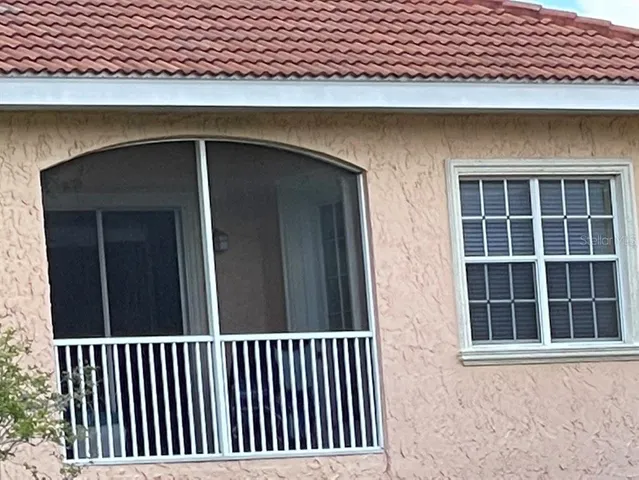a view of a house with a window