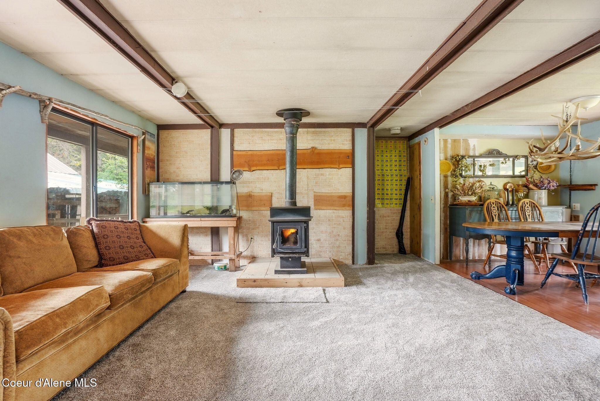890 Pokey Creek Road Fernwood, ID 83830 - Photo 8 of 45 Cozy Wood Stove