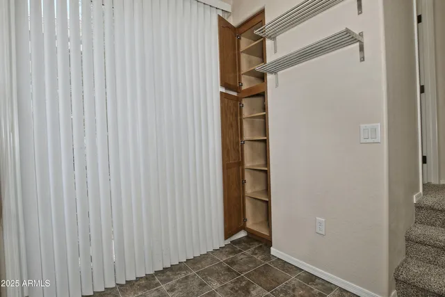 an empty room with a window