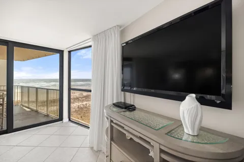 a view of ocean from a balcony