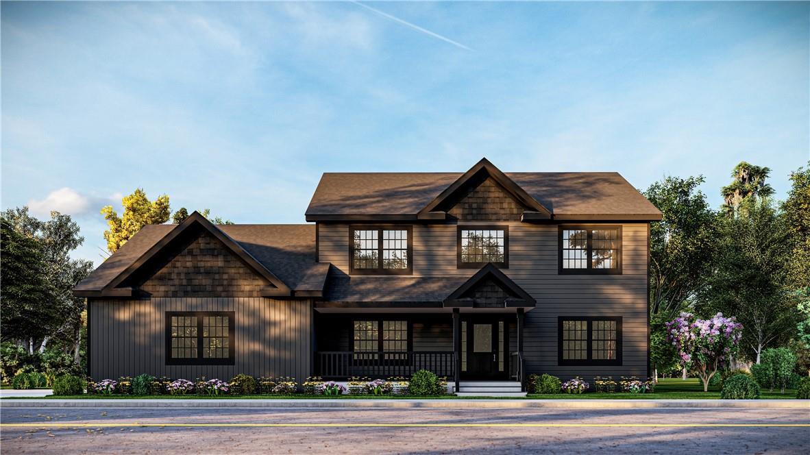 a front view of a house