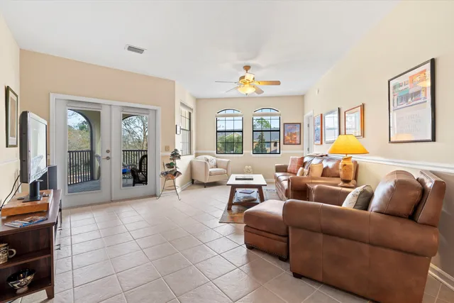 a living room with furniture and a couch