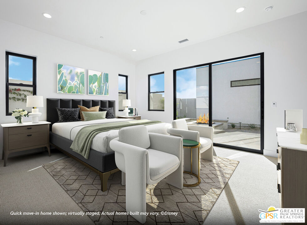 4 Heliotrope Avenue, Unit LOT #299 Rancho Mirage, CA 92270 - Photo 15 of 18 a bed room with large bed and a large window