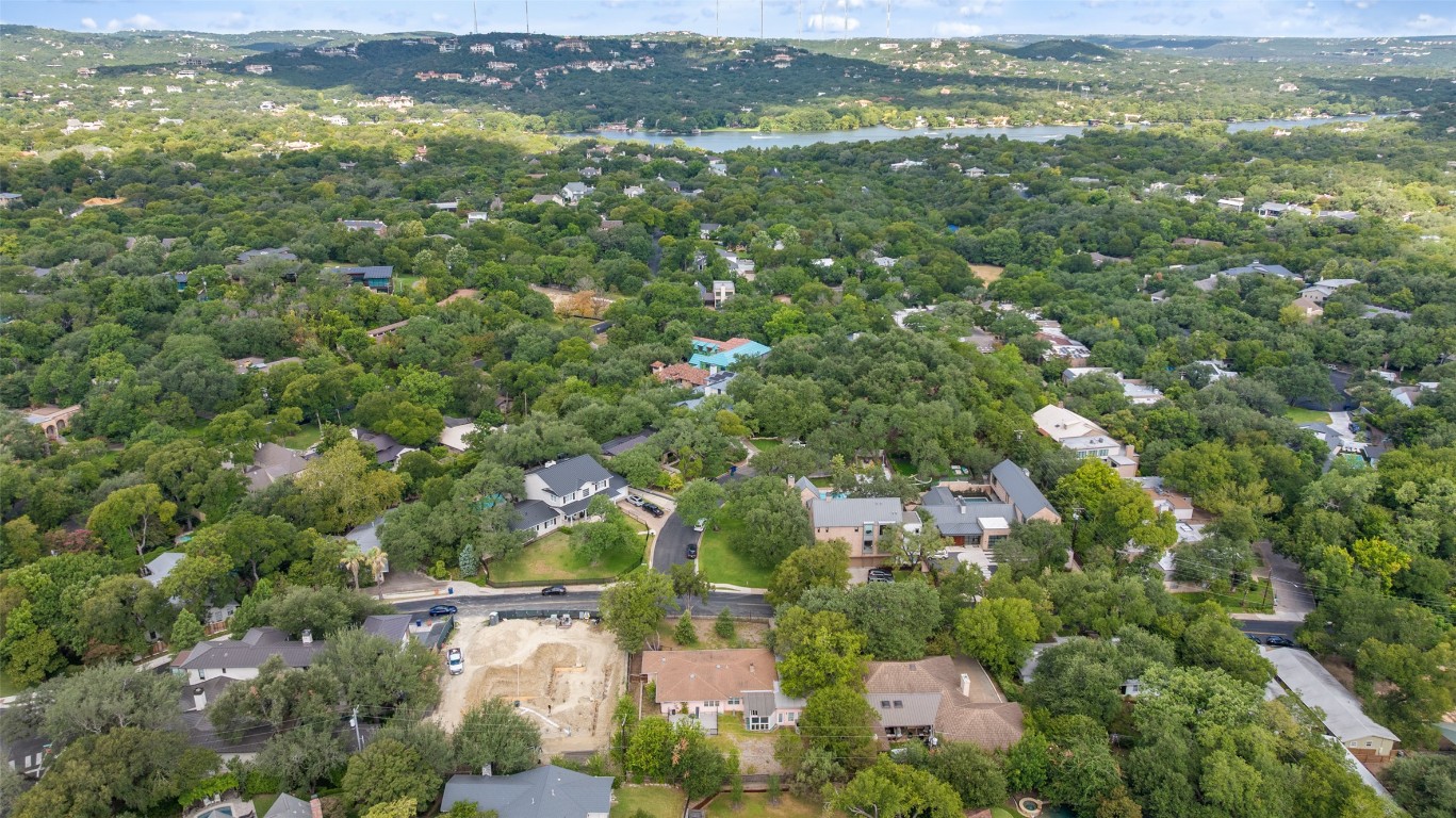2605 Hillview Road Austin, TX 78703 - Photo 4 of 18 an aerial view of residential houses with outdoor space and trees