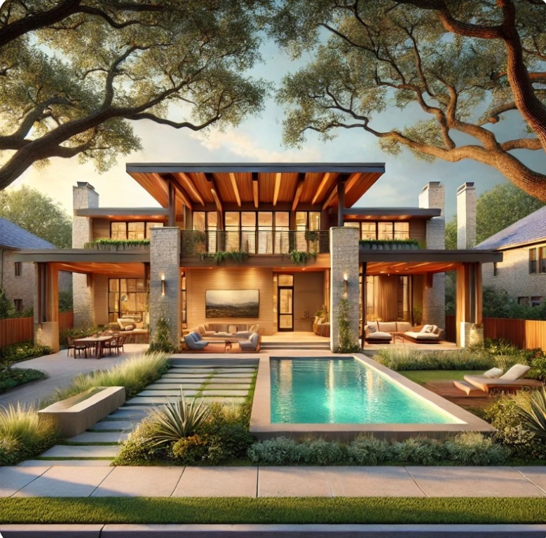 2605 Hillview Road Austin, TX 78703 - Photo 6 of 18 a view of an swimming pool with outdoor seating