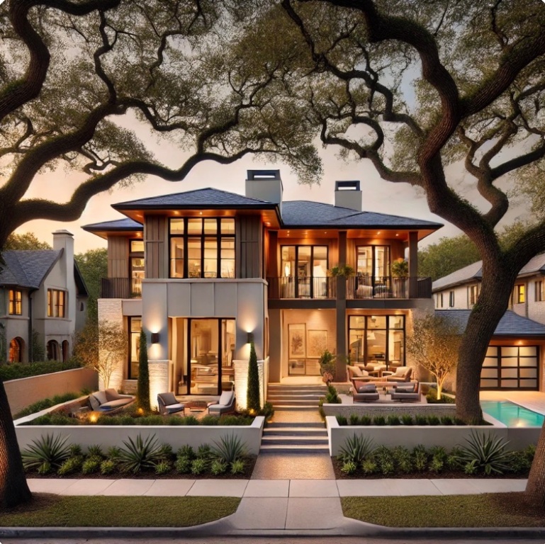 2605 Hillview Road Austin, TX 78703 - Photo 9 of 18 a front view of a house with garden