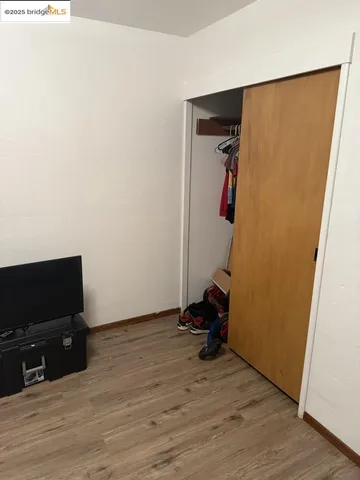 wooden floor and chair in a room