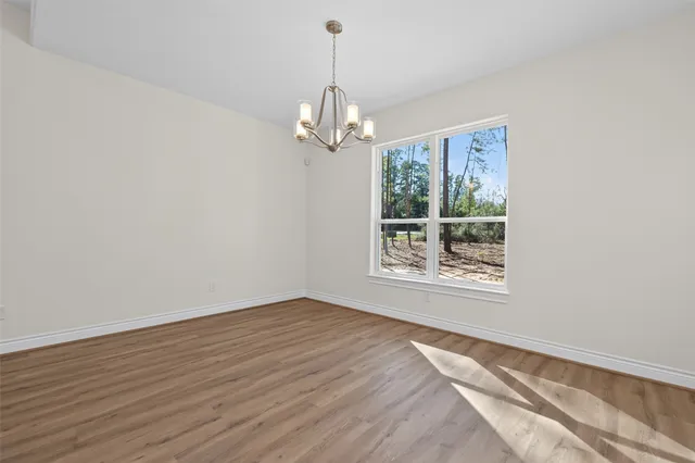 a view of a windows and chandelier in a room