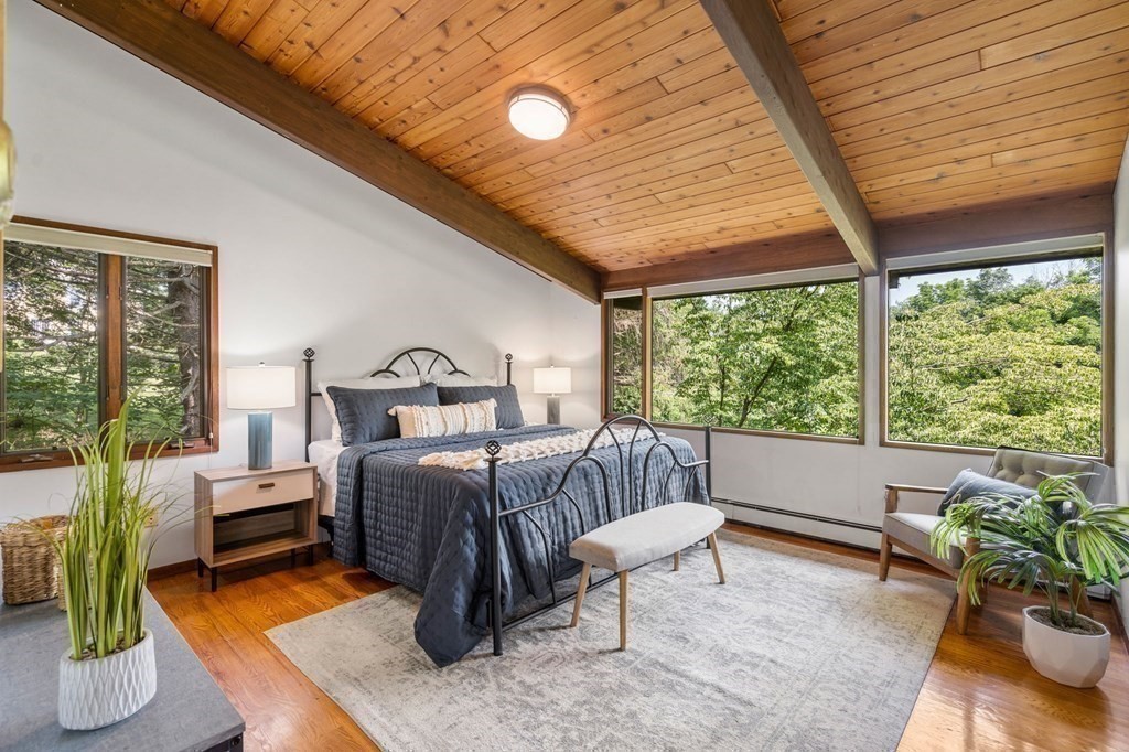20 Meadowbrook Road Westwood, MA 02090 - Photo 18 of 36 a bedroom with furniture and a large window