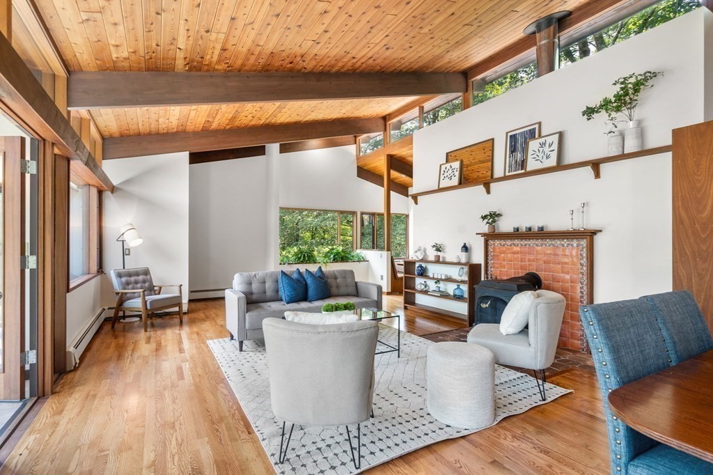 20 Meadowbrook Road Westwood, MA 02090 - Photo 9 of 36 a living room with furniture and a fireplace
