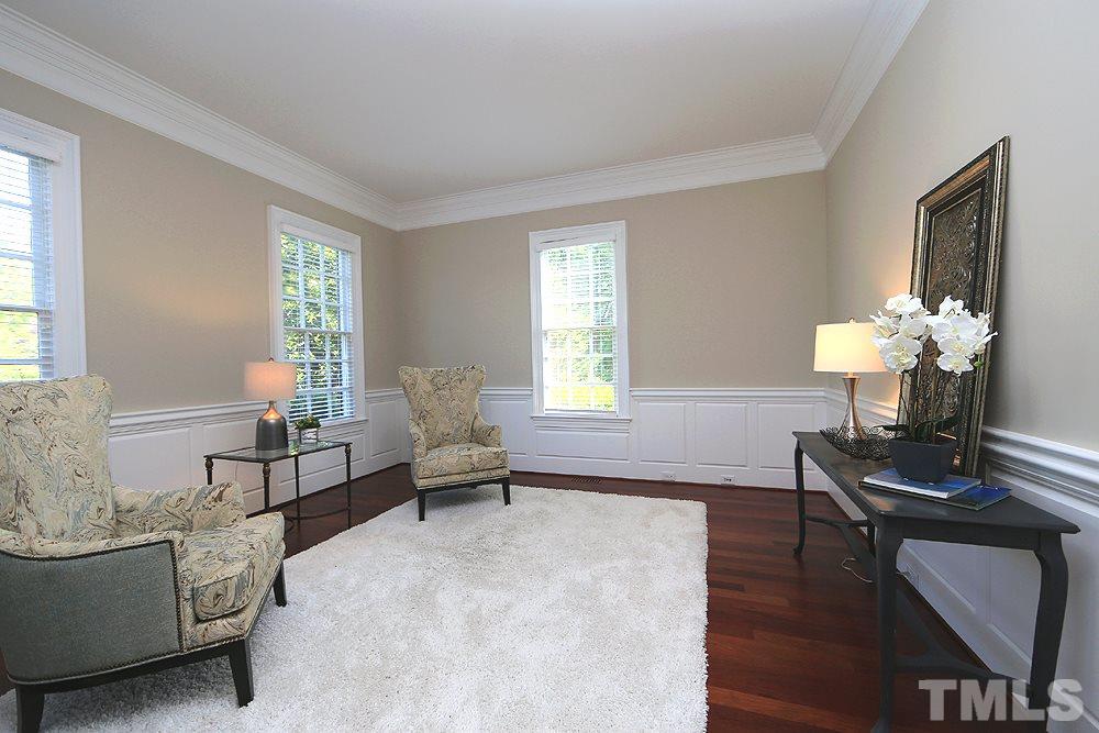 5216 Wynneford Way Raleigh, NC 27614 - Photo 5 of 28 This room with French doors can serve many purposes depending on your lifestyle. Windows in the front and on the side provide lots of natural light. Brazilian Cherry Hardwoods grace the main floor along with the upper hallway.