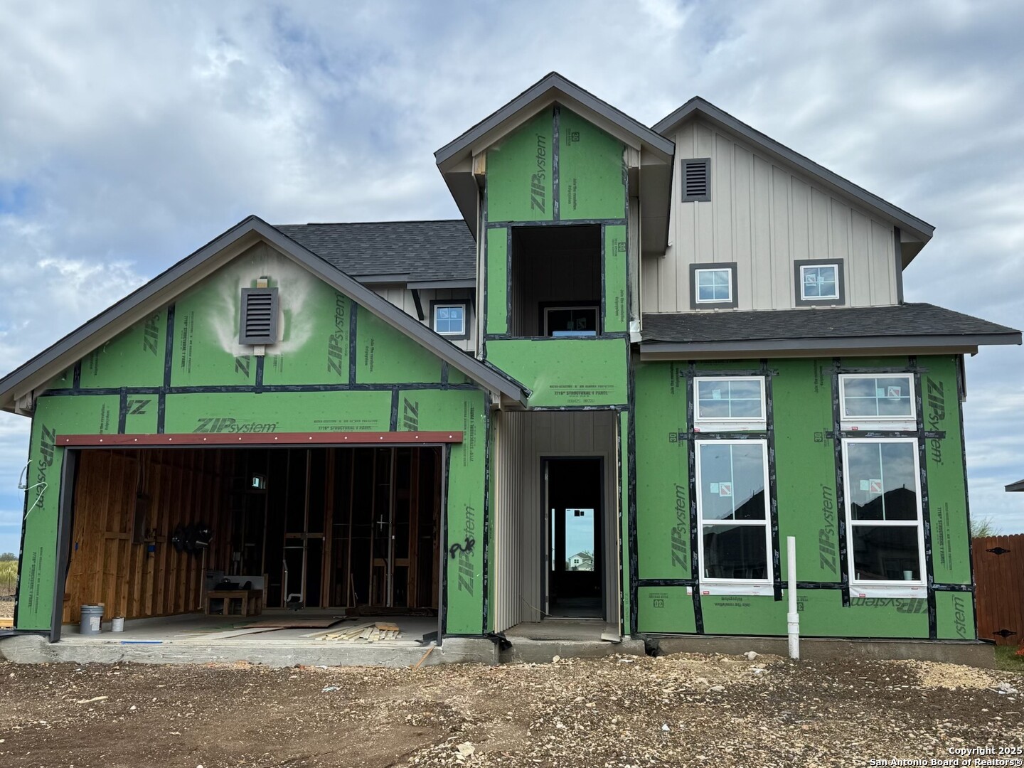 a front view of a house