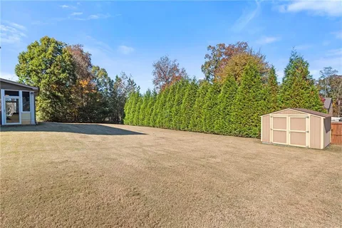 a view of an outdoor space and a yard