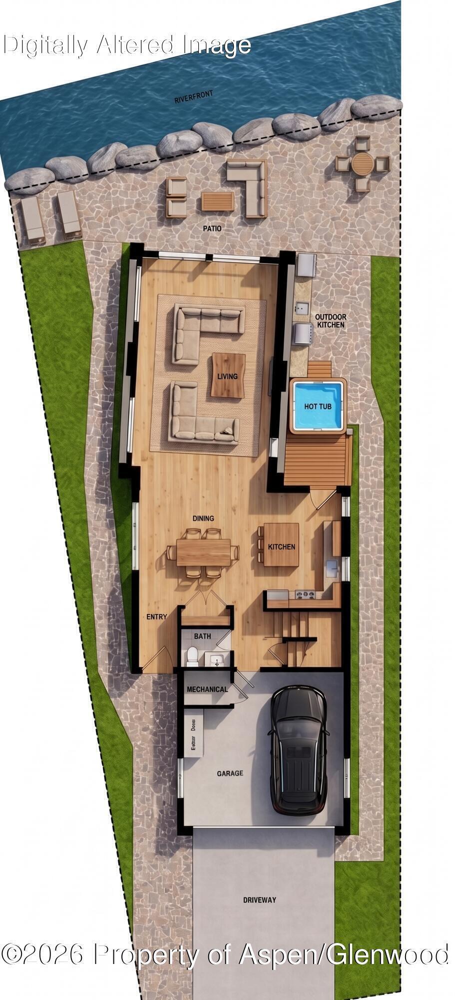 166 Swinging Bridge Lane Basalt, CO 81621 - Photo 31 of 33 Rendering Floor Plan