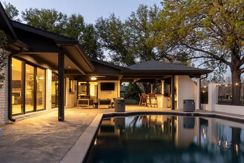 a outdoor living space with furniture